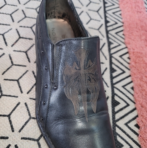 LOUNGE by MARK NASON ENCLAVE LOAFER w CELTIC CROSS LEATHER SZ 9.5 - Picture 9 of 15